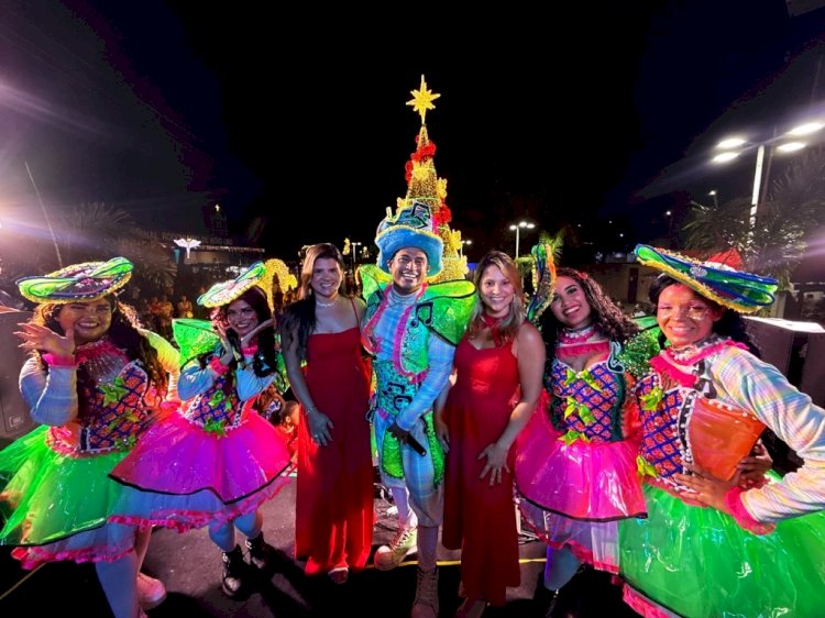 No comando da prefeita Marcela, luzes, magia e emoção marcam o início do Natal em Novo Lino